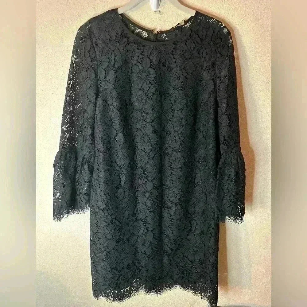 Banana Republic black lace dress sz 8P NWT